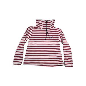 Nautica Cowl Neck Women's Size Medium Red‎ White Striped Pullover